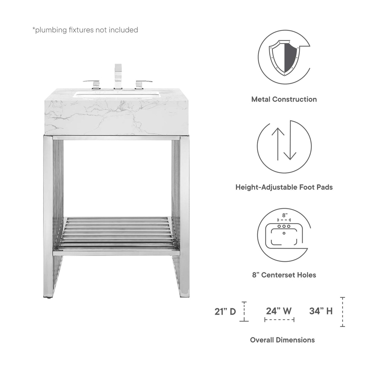 Gridiron 24" Bathroom Vanity by Modway