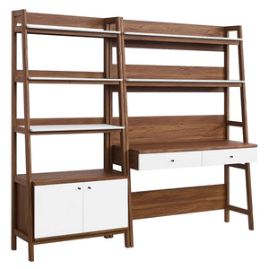 Bixby 2-Piece Wood Office Desk and Bookshelf by Modway