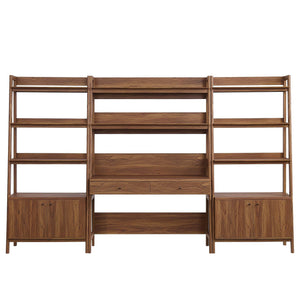 Bixby 3-Piece Wood Office Desk and Bookshelf by Modway