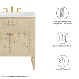 Elysian 30" Bathroom Vanity Cabinet (Sink Basin Not Included) by Modway