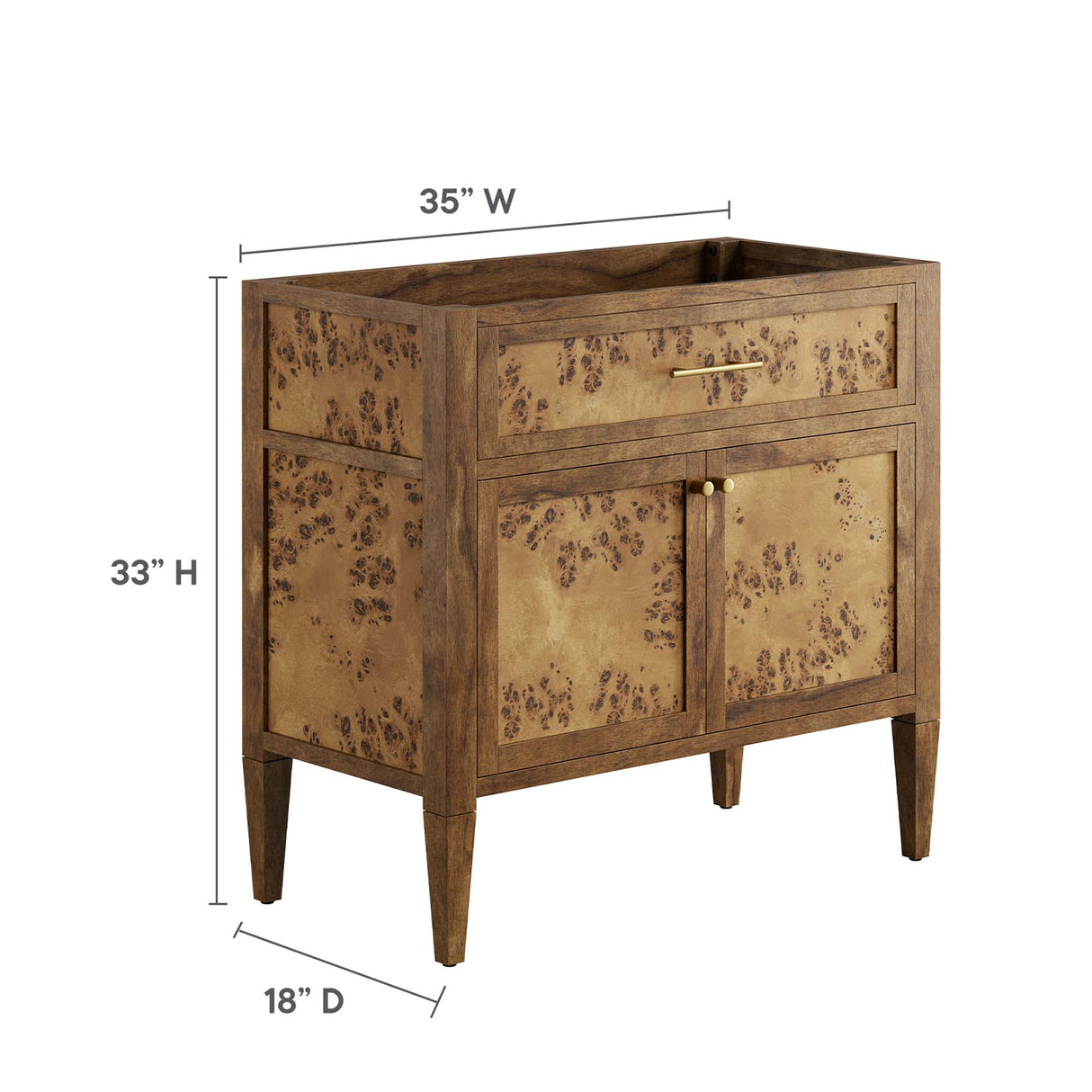 Elysian 36" Wood Bathroom Vanity Cabinet