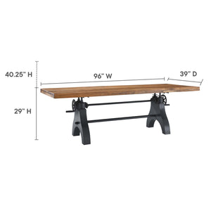 Genuine 96" Crank Adjustable Height Dining and Conference Table by Modway