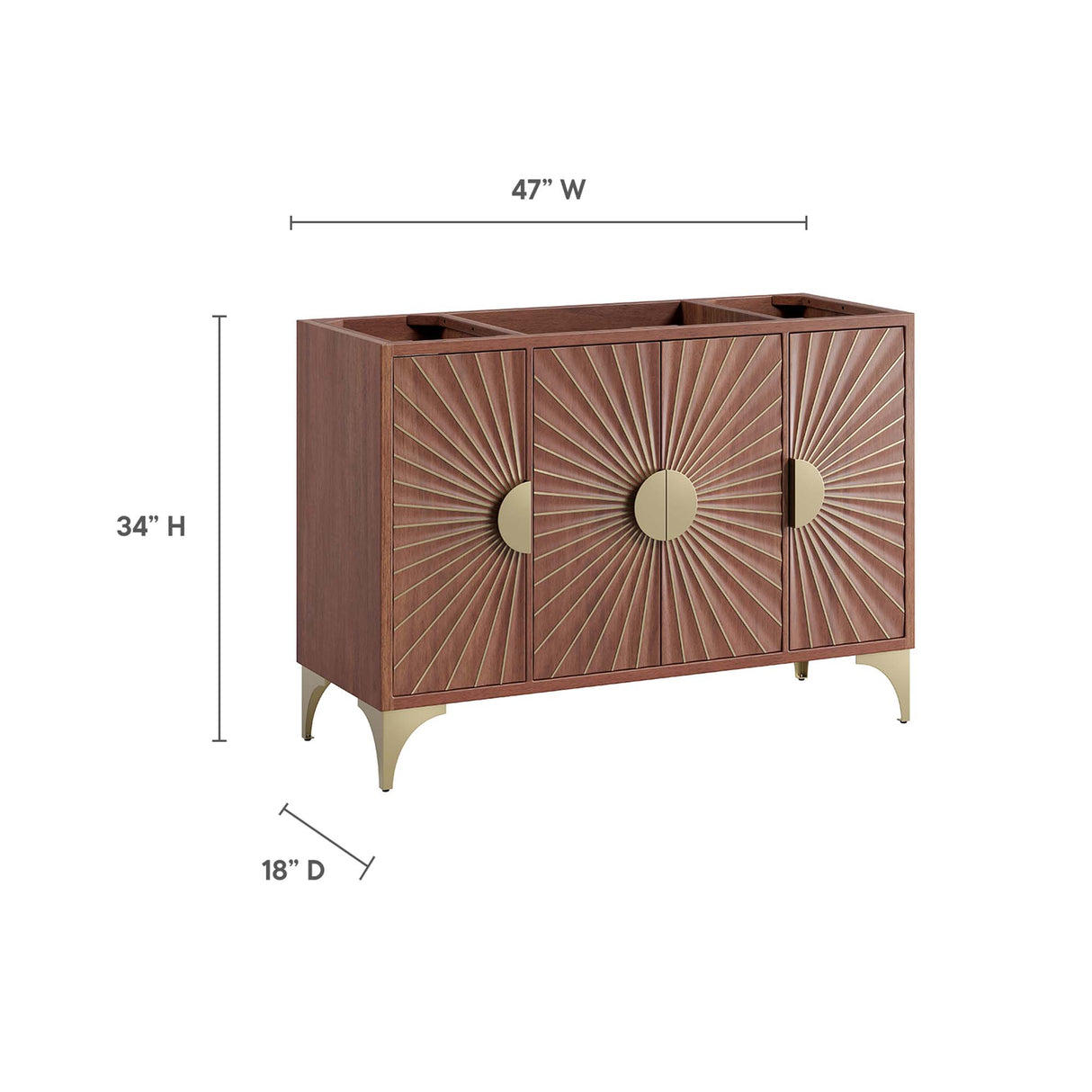 Daylight 48" Single Sink Compatible Bathroom Vanity Cabinet by Modway