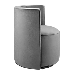 Della Performance Velvet Fabric Swivel Chair by Modway