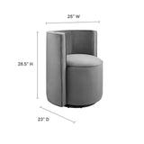 Della Performance Velvet Fabric Swivel Chair by Modway