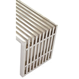 Gridiron Medium Stainless Steel Bench by Modway