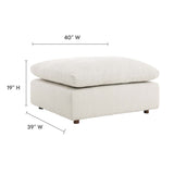 Commix Down Filled Overstuffed Boucle Fabric Ottoman by Modway