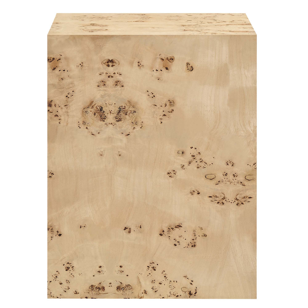 Cosmos 16" Square Burl Wood Side Table by Modway