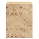Cosmos 16" Square Burl Wood Side Table by Modway
