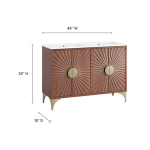 Daylight 48" Double Sink Bathroom Vanity by Modway