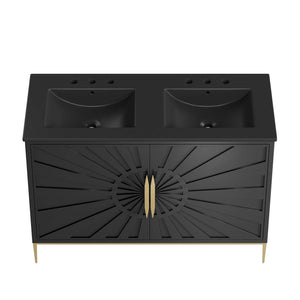 Awaken 48" Double Sink Bathroom Vanity by Modway