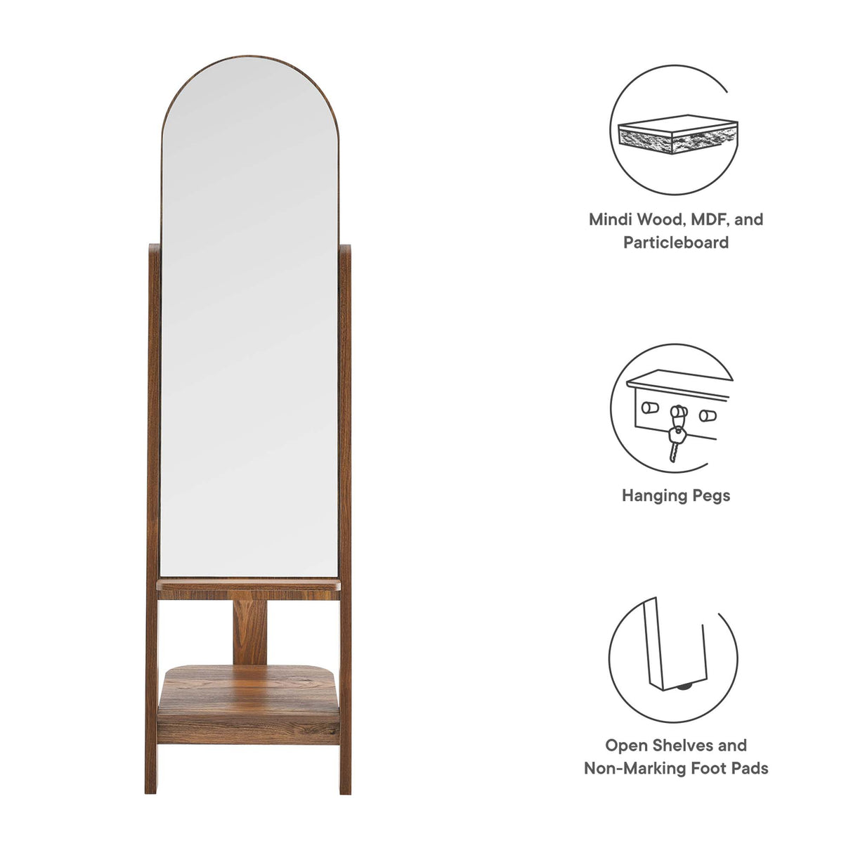 Ascend Standing Mirror by Modway
