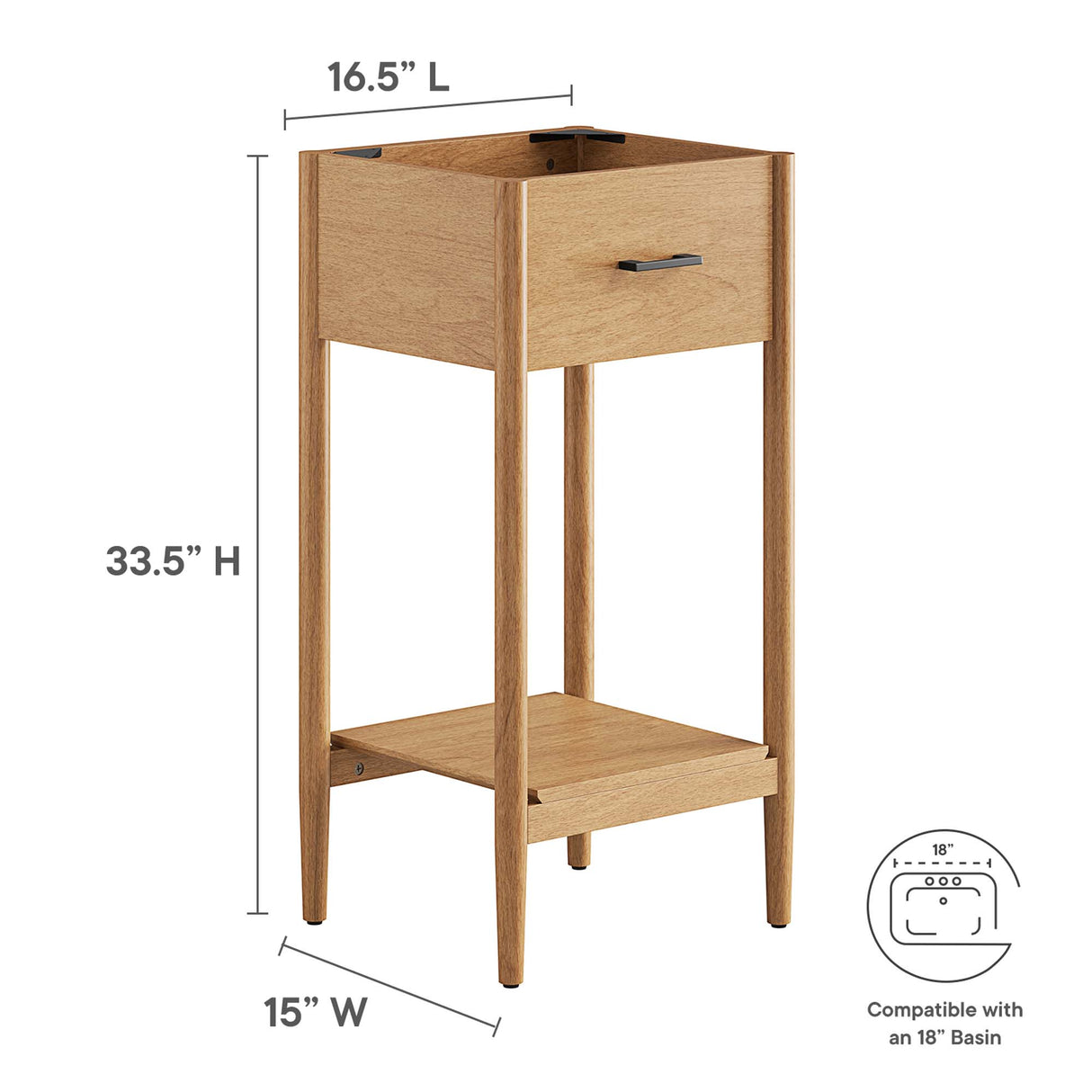 Zaire 18" Bathroom Vanity Cabinet by Modway