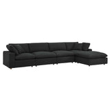 Commix 5-Piece Overstuffed Boucle Fabric Sectional Sofa by Modway