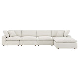 Commix 5-Piece Overstuffed Boucle Fabric Sectional Sofa by Modway