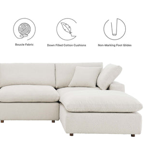 Commix 5-Piece Overstuffed Boucle Fabric Sectional Sofa by Modway