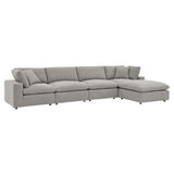 Commix 5-Piece Overstuffed Boucle Fabric Sectional Sofa by Modway