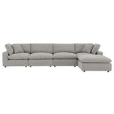 Commix 5-Piece Overstuffed Boucle Fabric Sectional Sofa by Modway