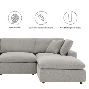 Commix 5-Piece Overstuffed Boucle Fabric Sectional Sofa by Modway