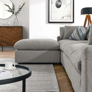 Commix 5-Piece Overstuffed Boucle Fabric Sectional Sofa by Modway