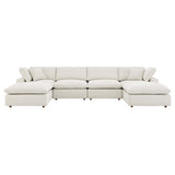 Commix 6-Piece Down Filled Overstuffed Boucle Sectional Sofa by Modway