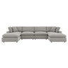 Commix 6-Piece Down Filled Overstuffed Boucle Sectional Sofa by Modway
