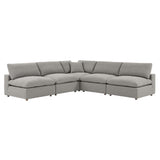 Commix 5-Piece Down Filled Overstuffed Boucle Fabric Sectional Sofa by Modway