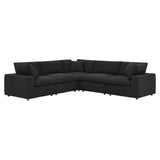 Commix 5-Piece Down Filled Overstuffed Boucle Sectional Sofa by Modway