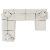 Commix 7-Piece Down Filled Overstuffed Boucle Sectional Sofa