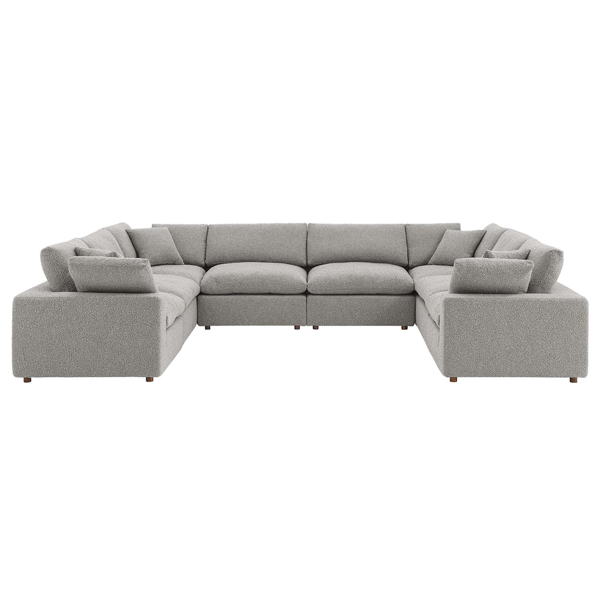 Commix 8-Piece Down Filled Overstuffed Boucle Fabric Sectional Sofa by Modway