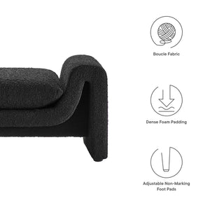 Waverly Boucle Fabric Bench by Modway