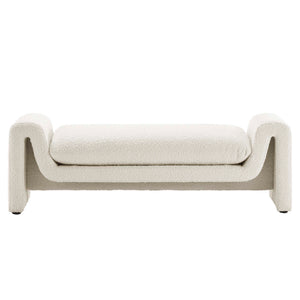 Waverly Boucle Fabric Bench by Modway