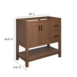 Ashlyn 36" Wood Bathroom Vanity Cabinet by Modway