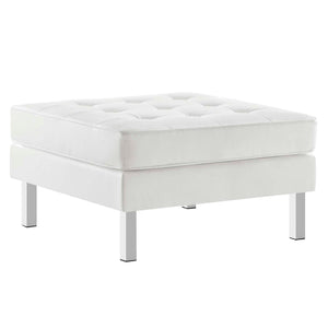 Loft Tufted Vegan Leather Sofa and Ottoman Set by Modway