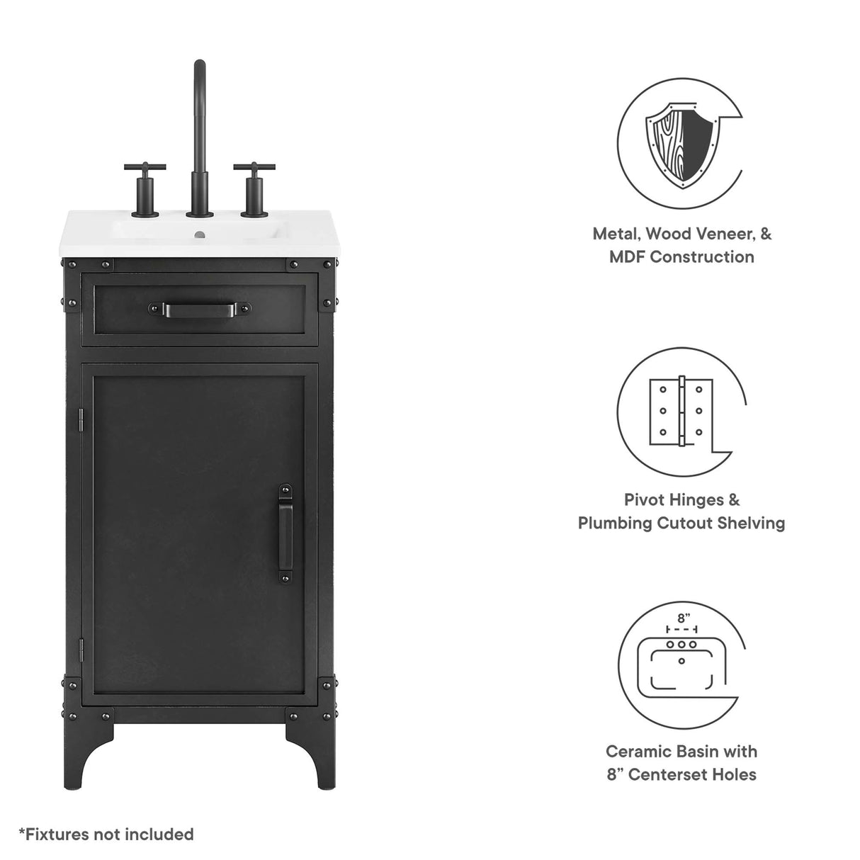 Steamforge 18" Bathroom Vanity by Modway
