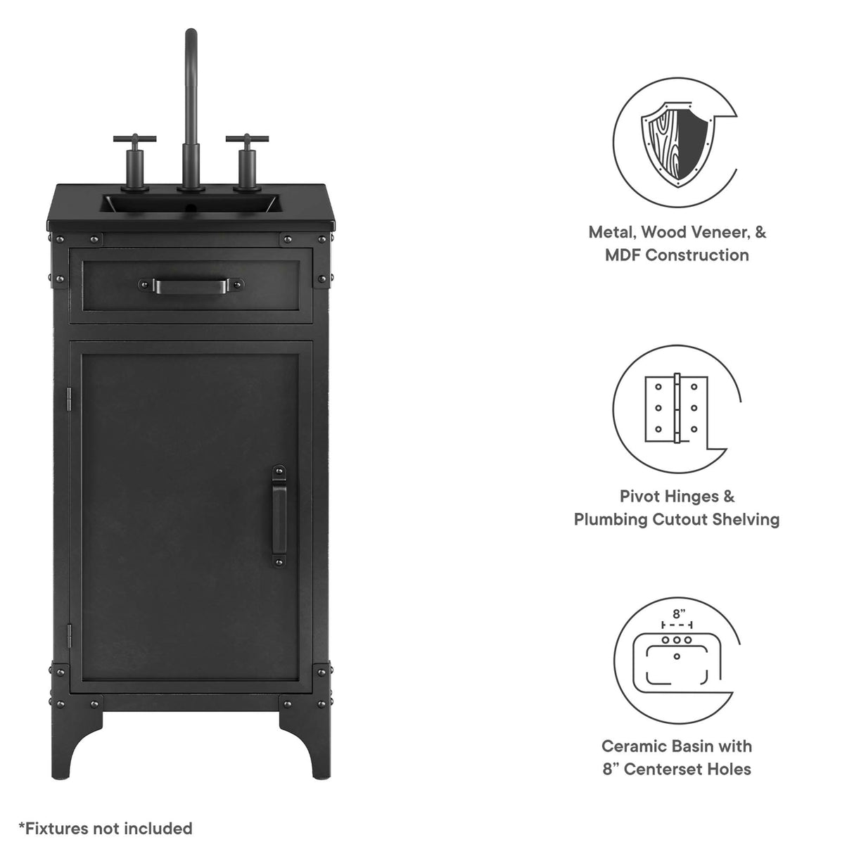 Steamforge 18" Bathroom Vanity by Modway