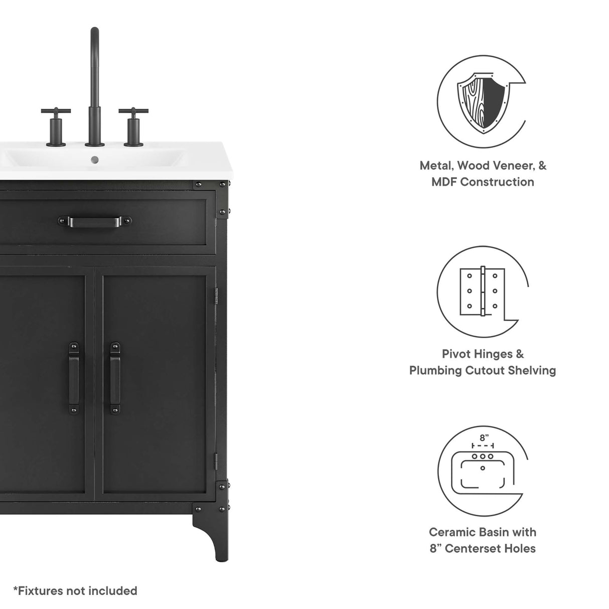 Steamforge 24" Bathroom Vanity by Modway