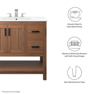 Ashlyn 36" Wood Bathroom Vanity by Modway