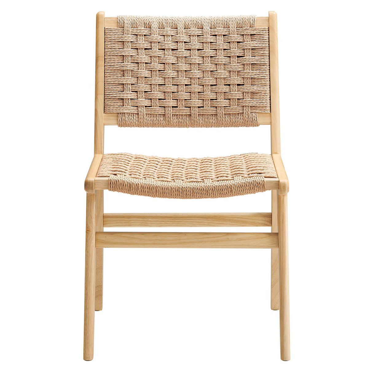 Saoirse Woven Rope Wood Dining Side Chair Set of 2 by Modway