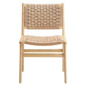 Saoirse Woven Rope Wood Dining Side Chair Set of 2 by Modway