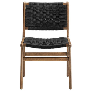 Saoirse Woven Rope Wood Dining Side Chair Set of 2 by Modway