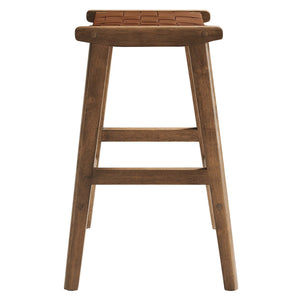 Saoirse Faux Leather Wood Counter Stool Set of 2 by Modway