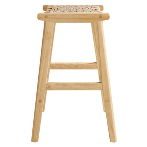 Saoirse Woven Rope Wood Counter Stool Set of 2 by Modway
