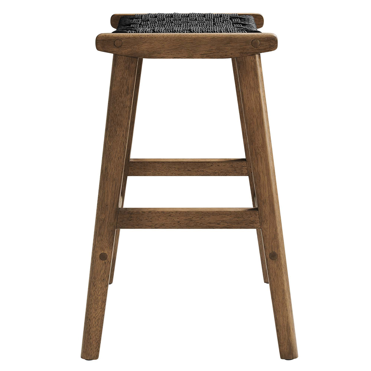 Saoirse Woven Rope Wood Counter Stool Set of 2 by Modway