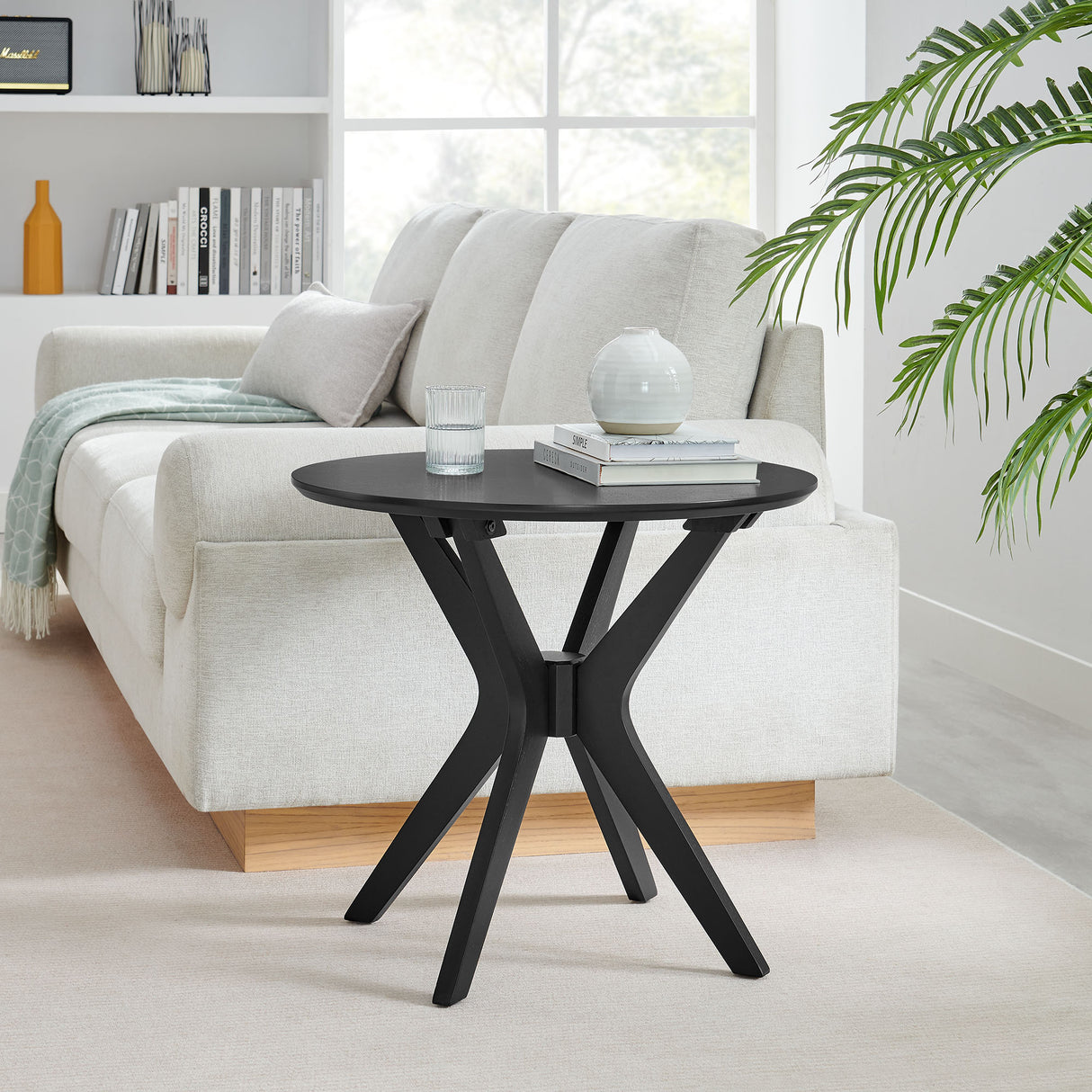 Crossroads 24-Inch Round Wood Side Table by Modway