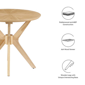 Crossroads 24-Inch Round Wood Side Table by Modway