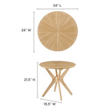 Crossroads 24-Inch Round Wood Side Table by Modway