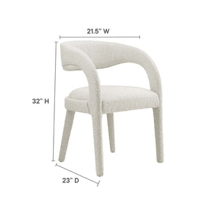 Pinnacle Boucle Upholstered Dining Chair Set of 2