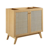 Soma 36" Bathroom Vanity Cabinet with Rattan Doors