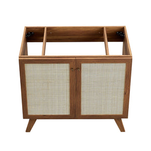 Soma 36" Bathroom Vanity Cabinet with Rattan Doors